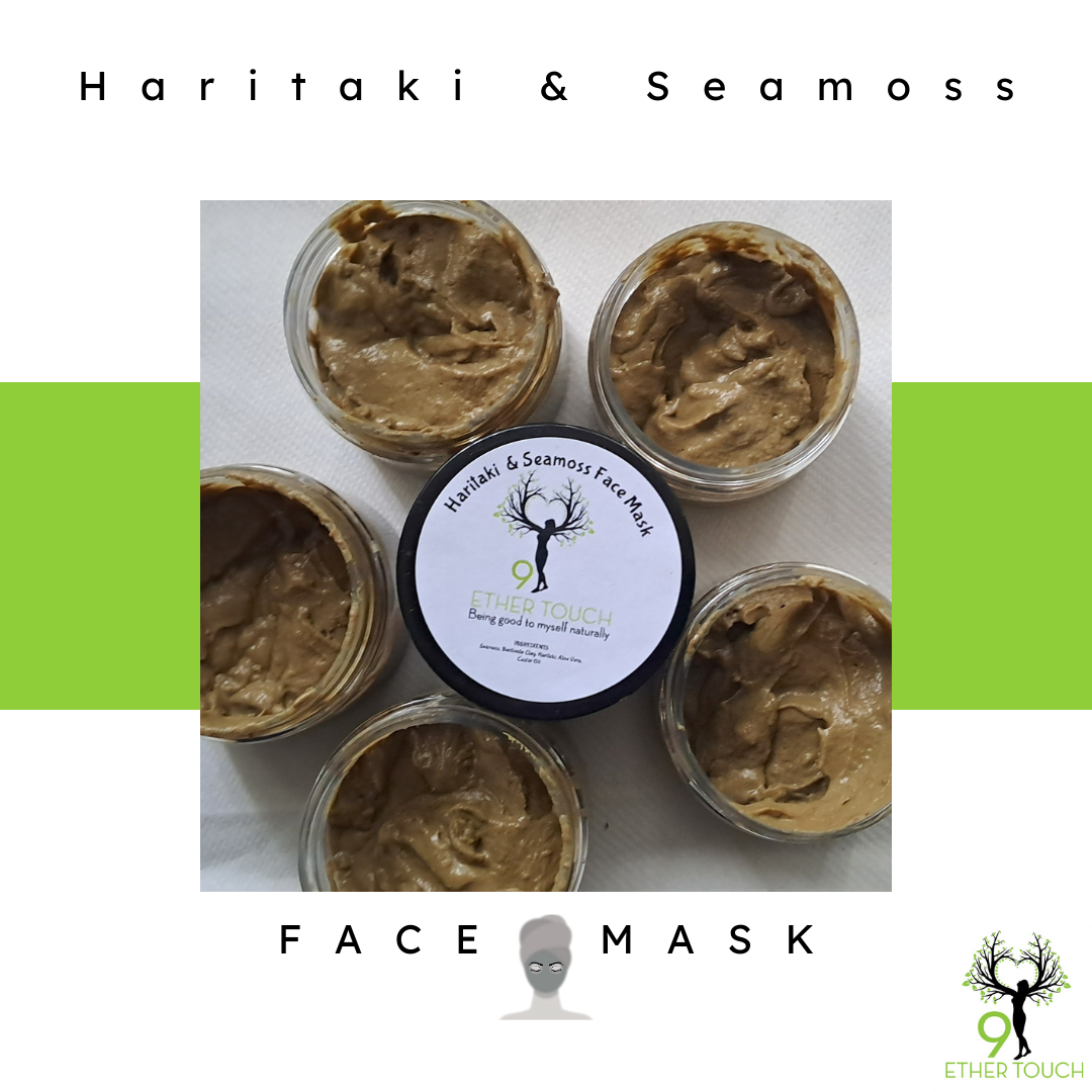 Haritaki & Seamoss Face Mask 240g (Freshly made in portions of 6 x  40g pots. Made in 72hrs)