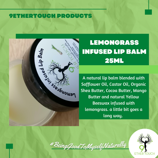 Lemongrass infused Lip Balm 25ml